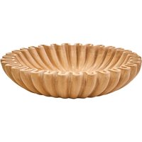 Fifty Five South Decorative Bowl Savio Fluted Marble Ochre Small