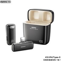REMAX K13 1-to-1 Lightning Wireless Radio Microphone - Black