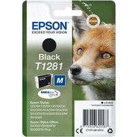 Epson Fox T1281 DURABrite Ultra Zwarte inktcartridge enkelverpakking