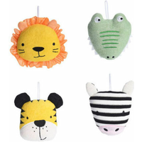 Bath Time Fun Kinderbadspons met Dierenmotief 20 x 12 cm 4-assorti