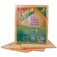 Cleany vloerdoeken oranje 50x60 cm set van 3