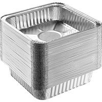 COOKER KING 7-inch Square Aluminum Foil Plates, 50 Pcs