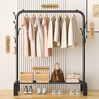 SNSP Carbon Steel Clothing Rack, Black, Bestseller, 105cm