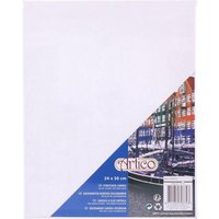 Artico gespannen canvasdoek - 24 x 30 cm, wit