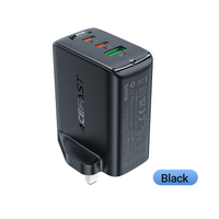 ACEFAST 65W Dual Power Adapter- USB-C/ USB-A - Black