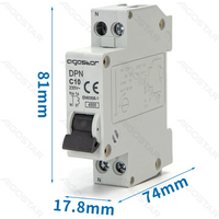 Aigostar aardlekschakelaar/type AC/2P/25 A/aardlekschakelaar/polyamide/wit/kleurdoos