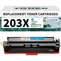 inkcloud 203X/203A Tonercartridges voor HP CF540X/CF540A M281fdw M254dw 1 Cyaan