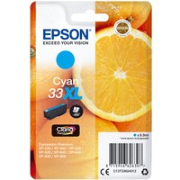 Epson Oranges inktpatroon, enkele verpakking, cyaan 33XL, Claria Premium Ink