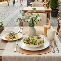Organic tableware set Elegant White Ceramic Plates and Bowls, Modern Dining Collection for Everyday Use and Special Occasions 4pcs set: 10.5"dinner plate*1pc soup plate*1pc 6"salad bowl*1pc 360ml mug*1pc