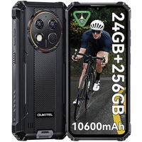 OUKITEL G1 Zwart Robuuste Telefoon 6,52 inch 10600 mAh Grote Batterij 48 MP Camera (24+256 GB)