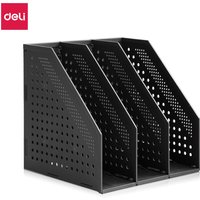 Deli drievoudige documentenorganizer, opbergoplossing voor bureau, donkergrijs, 1 stuk