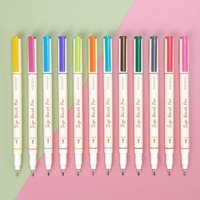 WRITECH Arts Sign Brush Pen 12 Assorted Vibrant Colors
