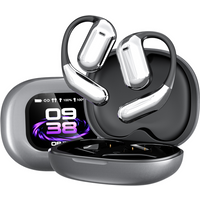 FITTEK AI Open-Type True Wireless Translation Earbuds, Real-Time Two-Way Translation, Silver-Gray, YYK Q16 Pro