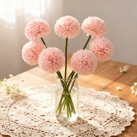 Wei's Moment 6Pcs Artificial Flowers Artificial Hydrangea Decoration for Wedding Vase Meat pink
