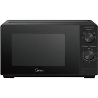 Midea 20L Manual Solo Microwave, 700W, MET Inverter Technology, Energy-Saving Mode, Compact, Black - MMOP01MZ-BK