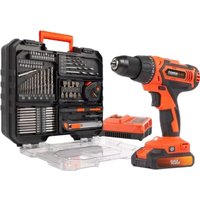 POWERPLUS 20V Accuboormachine POWDP15300 met 1 Accu, Oplader en 78 Accessoires, Max Koppel 40 Nm, 2 Snelheidsinstellingen