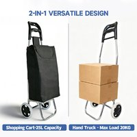 Strong bird 2026 New Model | Ergonomic Handle Black Large-Size Folding Shopping Trolley, European Hot-Selling Elderly-Friendly Grocery Cart, Large Capacity & Heavy-Duty for Supermarket Shopping, New Year Sale , Top gift picks