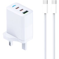 PAVAREAL K113CTC 40W white charger set supports fast charging for iPhone 15-17 series phones and iPad series