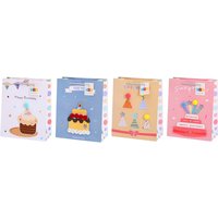 Mikirei Gift Bags Birthday Assorted Large 8 Pieces
