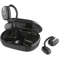 VoxorAI V90 black earphones, sports earphones, Bluetooth AI translation earphones support real-time translation of 150 languages, and are suitable for study, travel, and business.