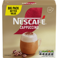 NESCAFÉ Cappuccino Instant Coffee 12 Sachets 186g