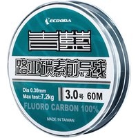 ECOODA cyaanblauwe fluorocarbon kunstaasvislijn hoge kwaliteit slijtvast