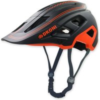 DKONI HS-062 mountainbikehelm voor volwassenen zwart/oranje L 56-61 cm
