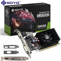 SOYO GT740 4 GB DDR3 Gaming Videokaart - NVIDIA GeForee GT740, PCIe 3.0 16x, VGA DVI Poorten, Ideaal voor Gaming & Multimedia, Gaming Videokaart | Esthetisch Ontwerp | Duurzame Gaming Kaart