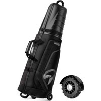 OutdoorMaster Padded Golf Club Travel Bag Half Case with Wheels - Grey&Black