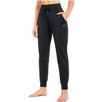 baleaf Women's Fleece Lined Joggers High Waisted Water Resistant Thermal Winter Trousers Running Yoga Pants Black S