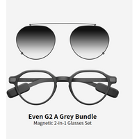 Even Realities - Even G2 A Grey (Panto) + Clip & Pouch Grey Panto Bundle