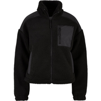 Urban Classics damesjas van sherpa-mix zwart M