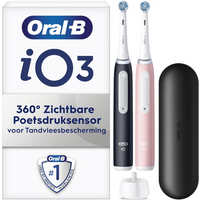 ORAL-B IO3 DUO Elektrische Tandborstel ZWART/ROZE 2 stuks