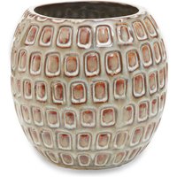 Interiors by Premier Indoor Planter Yana Textured Stoneware Beige Small