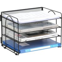 Senhoglb 4 Tier Desktop A4 Mesh File Holder,Black, New Year Sale , Top gift picks