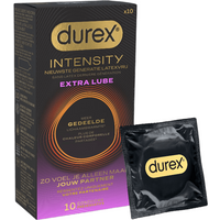 Durex Intensity Extra Glijmiddel Condooms - 10 stuks - Nieuwste generatie ultradunne, latexvrije condooms – Gedeelde lichaamswarmte