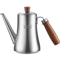Maxcook 304 Stainless Steel Olive Oil Dispenser & Kitchen Cruet (33.8oz/1000mL) - Leakproof Oil Bottle- beech wood Handle