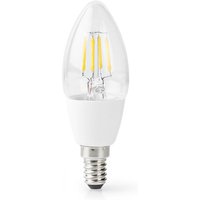 Nedis SmartLife LED-filamentlamp | E14 | 400 lm | 5 W | warm wit | 2700 K | glazen | Android™/IOS | kaarsvormig | 1 stuk