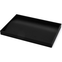 Oirlv PU-leer sieradentray, zwart sieradenorganizer, ring- en oorbeldisplay, halsketting- en armbandopbergdisplay, sieradenpresentatieaccessoires