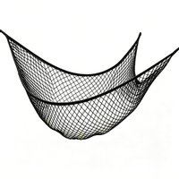 JORDAN&JUDY Toy Storage Net, stuffed Toys Storage Hammock, Black