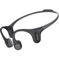 Mojawa RunPlus hoofdtelefoon met beengeleiding, Bluetooth-hoofdtelefoon met open oor, 32 GB MP3-speler, IP68 waterdichte zwem-oordopjes, diepe bas, stevige pasvorm voor hardlopen, sportschool en dagelijks gebruik, zwart