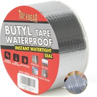 TAPEBEAR Butyl Tape Waterproof Sealing Tape 2inch x16feet, Upgraded Aluminum Foil Tape Heavy Duty for RV Repair, Awning, Window, Glass & EDPM Roof Leak Patching, Boat and pipe Sealing, silver