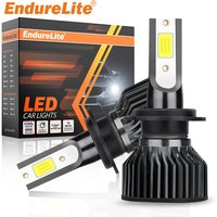 EndureLite H7 koplampen, 6000K puur wit, Plug & Play, efficiënt koelsysteem, COB LED-chips, 13.000 lm heldere koplampverlichting, set van 2