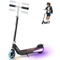 iScooter iK1S Kids Electric Scooter with Colorful Flashing Wheels blackblack