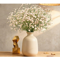 Wei's Moment 5Pcs Artificial Flowers, Fake Flowers Silk Plastic Artificial Gypsophila Realistic Flower Arrangements Wedding Decoration Table Centerpieces Champagne color