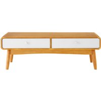 Interiors by Premier Coffee Table Malmo 2 Drawers Oak/White