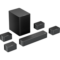 ULTIMEA 7.1-kanaals soundbar met draadloze subwoofer, 4 bedrade achterspeakers, 410 W piekvermogen, soundbar voor tv, appbediening, homecinemasysteem, Poseidon D70