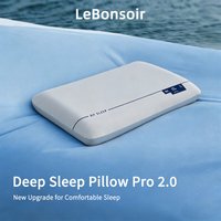 LEBONSOIR Same Design as Atour Planet, Ergonomic Neck Support Pillow, Deep Sleep Pro 2.0, Cervical Support for Neck & Shoulder Pain, Comfort for All Sleep Positions, Blue, 8cm Height