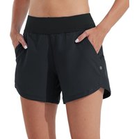 Willit Women's Swim Board Shorts UPF 50+ High Waisted Swimming Shorts with Liner Pockets 5" Black Size 50