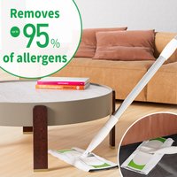 Joycruise,Flat Mop Set with Dry Pads,White and Green